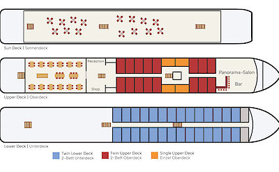 Deck plan | Florentina | Bike & Boat Tour
