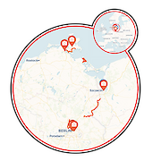 Berlin to Stralsund Map
