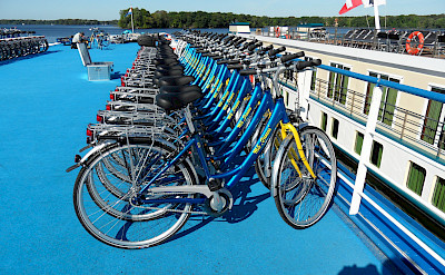 Bicycles on board MS Princess - Bike & Boat Tours