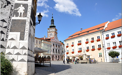 Main square in Mikulov, the South Moravian Region in the Czech Republic. Photo via Flickr:Janos Korom Dr