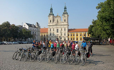 Group photo on the Moravia Bike Tour, Poland, Czech Republic & Austria.
