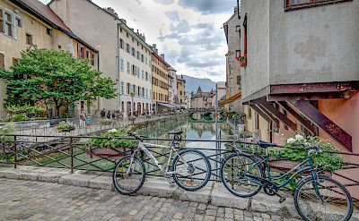 Literal bike rest in Annecy in Haute Savoie, France. Flickr:Jean Balczesak 