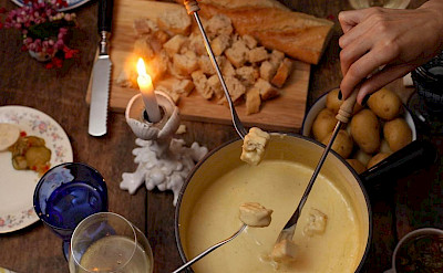 Cheese fondue is the favorite delicacy in Switzerland! Flickr:Juliano Mendes
