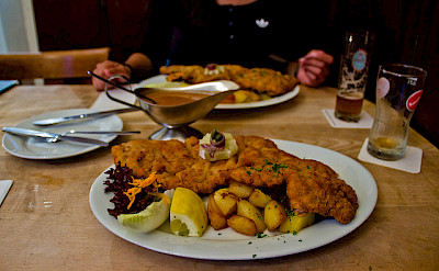 Veal schnitzel is the best in Germany! Flickr:Flowizm