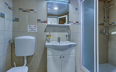 Bathroom on the Melody - Bike & Boat Tours