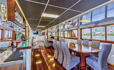 Bar/Dining Room on the Melody - Bike & Boat Tours