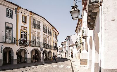 The cobblestone streets of Evora. unsplash:frank-nurnberger