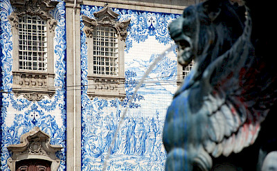 Famous old blue tiles in Porto, Portugal. Photo via Flickr:YellowCat