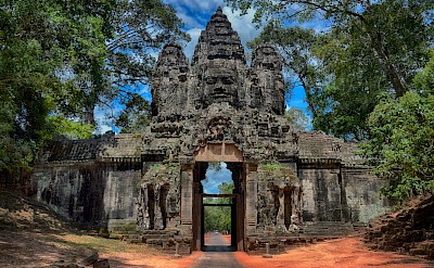 Gates to the Angkor Wat temples, Cambodia bike tour. Unsplash@Allphoto Bangkok