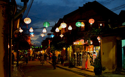 Lanterns alight a street in Vietnam. Flickr:Filippog
