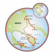 Península de Halkidiki Mapa