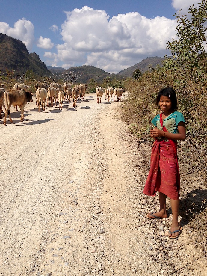 A farm girl in Burma
