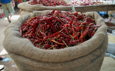 Spicy peppers to fire up your bike ride in Negombo, Sri Lanka. Flickr:Francesc Genove