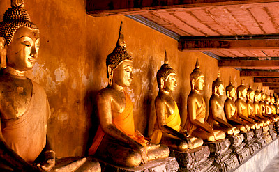 Buddhist statues everywhere. Bangkok, Thailand. Flickr:Telmo32