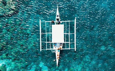 Boat from above, Cebu, Philippines. Unsplash@Emjeii Beattie