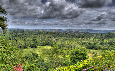 Chocolate Hills in the background here in Bohol, the Philippines. Flickr:edward musiak