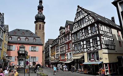 Bike rest on the Markt in Cochem, Rhineland-Palatinate, Germany. Photo via Wikimedia Commons:Vincent van Zeijst