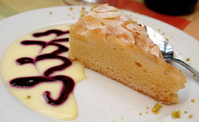 "Apfelstrudel" cake in Rudesheim. Photo via Flickr:Cat