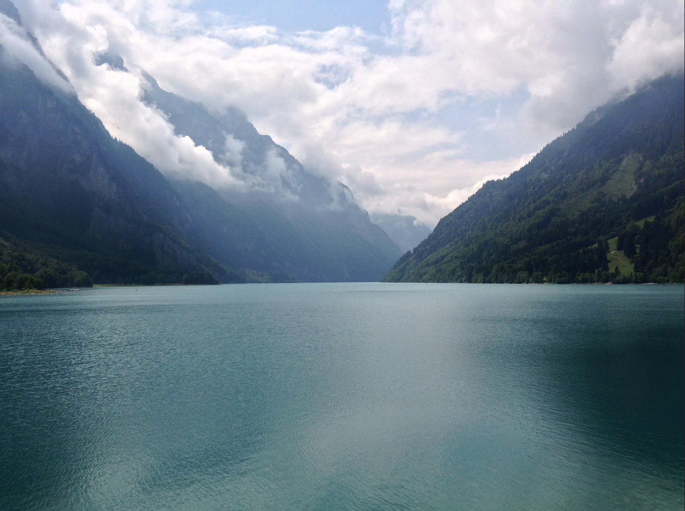 Lake Klöntalersee, Switzerland.