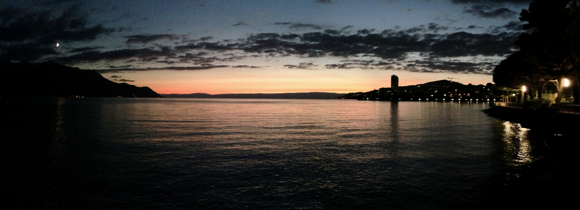 Sunset Lake Geneva, Switzerland