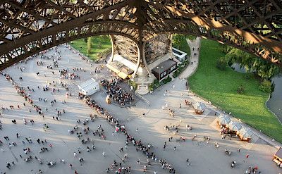 View from first level of Eiffel Tower, Paris, France. Flickr:Rous