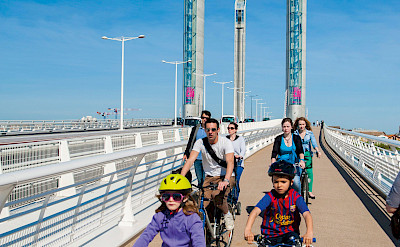 Biking over the new bridge in Bordeaux - Bordeaux | Bike & Boat Tours