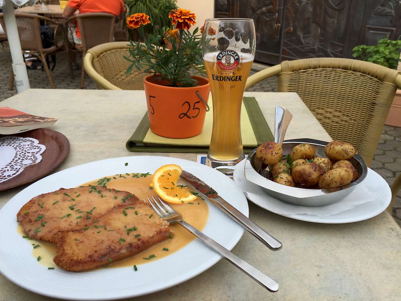 Schnitzel and beer