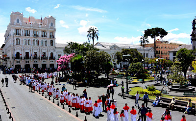 Celebrations on Plaza de la Independencia, Quito, Ecuador. Flickr:John Solaro