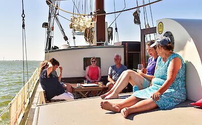 Relaxing on deck | Elizabeth | Bike & Boat Tour