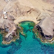 Lanzarote - A Canary Island Bike Tour - Coast of Lanzarote from above, Spain. Unsplash@Jorge Fernandez Salas