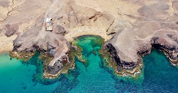 Coast of Lanzarote from above, Spain. Unsplash@Jorge Fernandez Salas