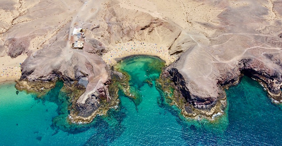 Coast of Lanzarote from above, Spain. Unsplash@Jorge Fernandez Salas