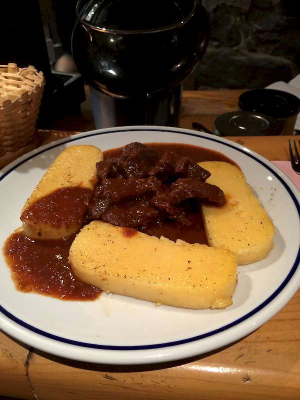 Beef stew with polenta