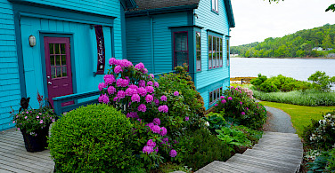 Colorful houses in Mahone Bay, Nova Scotia, Canada. Photo via Flickr:Nicole Bratt