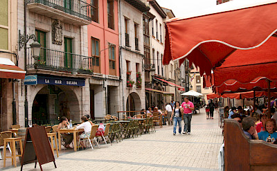 Cafes in Ribadesella on the Cantabrian Sea, Asturias, Spain. Photo via Flickr:caccamo