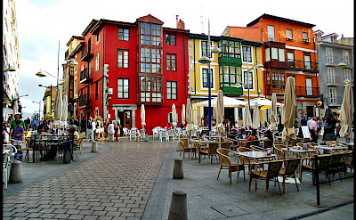 Plaza in Santona, Cantabria, Spain. Photo via Flickr:alma-81