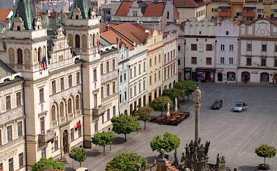 Pardubice's famous square along the Elbe River in the Czech Republic. Flickr:Peter Chovanec