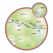 Along the Danube - Passau - Vienna - Budapest aboard the Primadonna Map