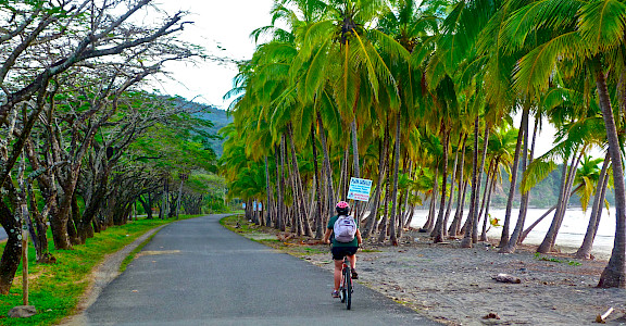 Biking along Samara Beach, Costa Rica. Photo via Flickr:Marissa Strniste 9.880627, -85.523329