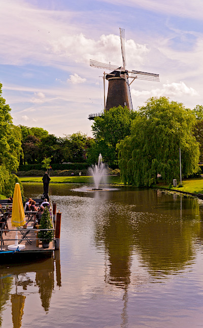 Windmill in Leiden, South Holland, the Netherlands. Flickr:Tambako the Jaguar