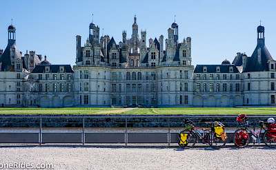 Bike rest at Château de Chambord, Loire Valley, France. Flickr:Milestone Rides 