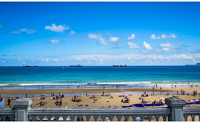 Beautiful beach in Playa de El Sardinero, Spain. Photo via Flickr:Miguel Angel Blazquez