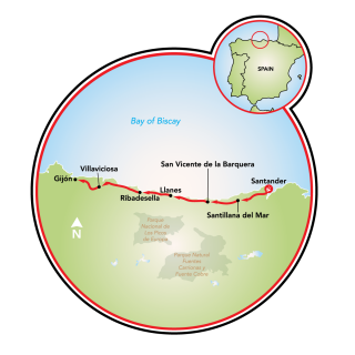Green Coast of Spain Map