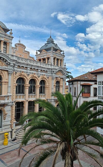 Ornate building in Llanes, Spain. Unsplash:Des McCarthy