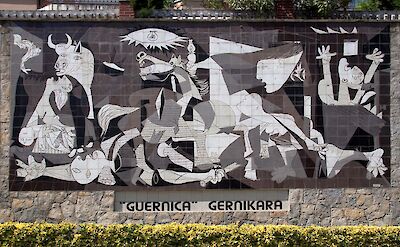 The famous mural in Guernica, Basque Country, Spain. Flickr:Tony Hisgett
