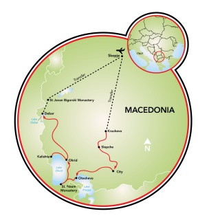 Magnifica Macedônia - 8 Dias Map