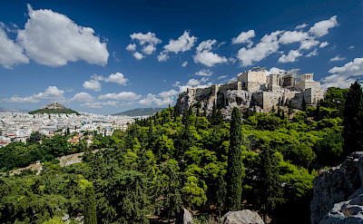 View of the Acropolis from Areopagus, Athens, Greece. Flickr:Tobias Van Der Elst