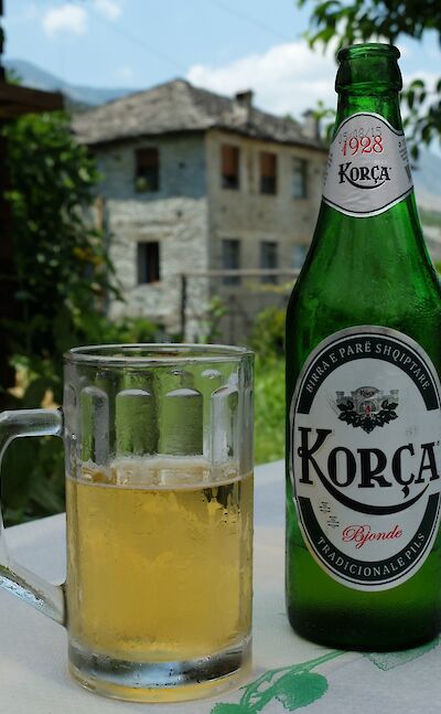 Korça, an Albanian beer. Flickr:Franco Pecchio
