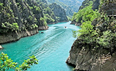 Matka Canyon and Treska River west of Skopje, Republic of Macedonia. CC:Onosim 