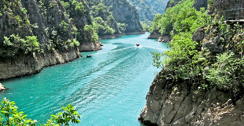 Matka Canyon & Treska River west of Skopje, Republic of Macedonia. CC:Onosim 